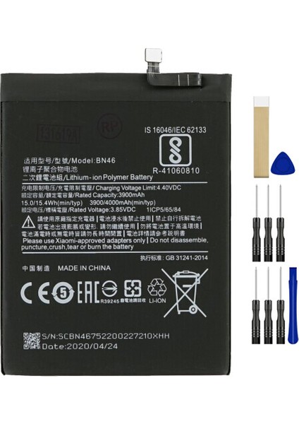 Xiaomi Redmi Note 6 BN46 Batarya Pil Tamir Seti ve Pil Bandı