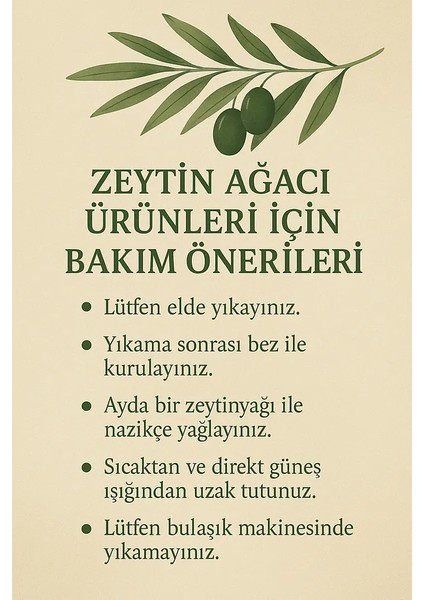 1 Adet %100 Doğal Zeytin Ağacı Kaşık – 23 cm El Yapımı, Sos ve Salata Için Uygun, Çizme Yapmaz