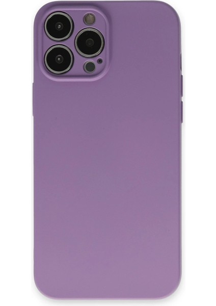 iPhone 13 Pro Kılıf Nano Içi Kadife Silikon - Koyu Lila - NFND7792-1823