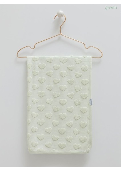 Incibaby Sweet Dreams Premium Pamuk Kalp Detaylı Kız Bebek Battaniyesi 85X95