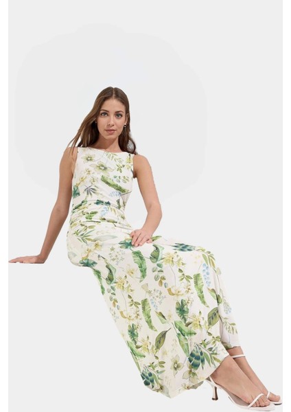 Yazlık Çiçekli Bodycon Elbise Maxi Uzunluk Örme Kumaş Premium Kalite Profesyonel Görünüm Uzun Ömürlü fiyatları