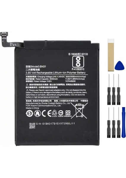 Xiaomi Redmi Note 5A BN31 Batarya Pil Tamir Seti ve Pil Bandı