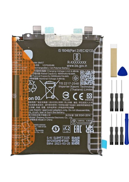 Xiaomi Mi 13T BM5T Batarya Pil Tamir Seti ve Pil Bandı