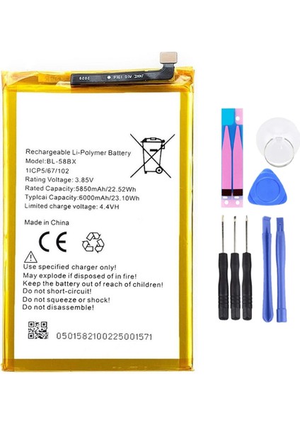 Infinix Hot 11 Play BL-58BX Batarya Pil Tamir Seti ve Pil Bandı