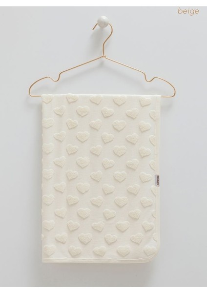 Incibaby Sweet Dreams Premium Pamuk Kalp Detaylı Kız Bebek Battaniyesi 85X95