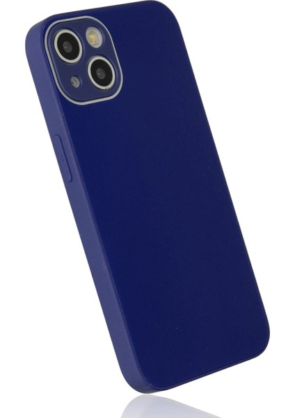 iPhone 14 Plus Kılıf Glass Kapak - Lacivert - NFND5598-9611
