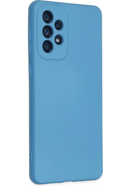 Samsung Galaxy A33 5g Kılıf Nano Içi Kadife Silikon - Mavi - NFND6270-8484