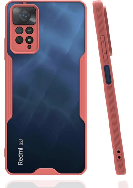 Xiaomi Redmi Note 11 Pro Kılıf Platin Silikon - Pembe - NFND5021-8485