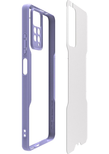 Xiaomi Redmi Note 11 Pro Kılıf Platin Silikon - Pembe - NFND5021-8485
