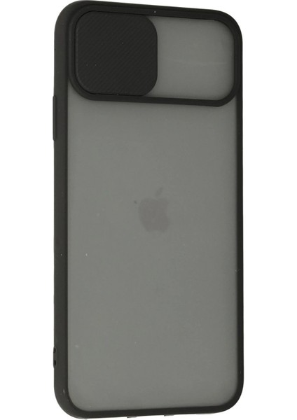 iPhone 11 Pro Max Kılıf Palm Buzlu Kamera Sürgülü Silikon - Siyah - NFND4267-4187