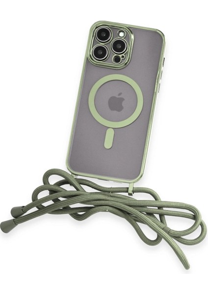iPhone 14 Pro Kılıf Divo Lazer Askılı Magsafe Kapak - Koyu Yeşil - NFND8930-4823