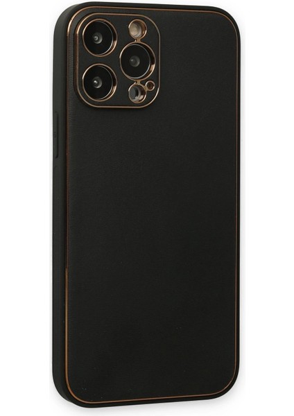 iPhone 14 Pro Kılıf Coco Deri Silikon Kapak - Siyah - NFND1238-5761