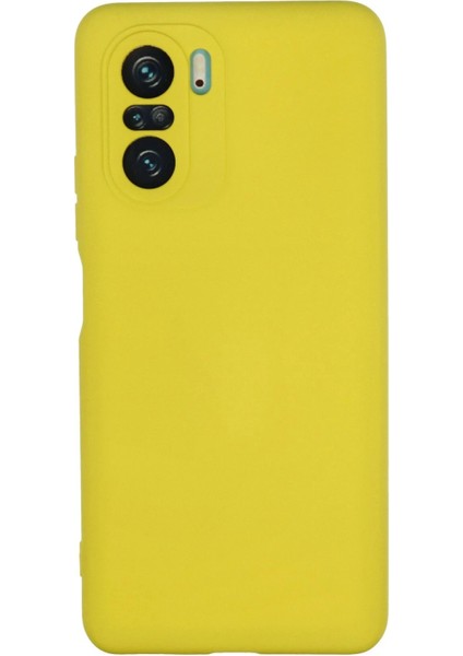 Xiaomi Poco F3 Kılıf Nano Içi Kadife Silikon - Sarı - NFND3321-4739