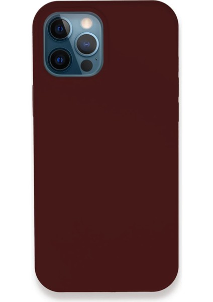 iPhone 12 Pro Kılıf Lansman Legant Silikon - Bordo - NFND1715-8030