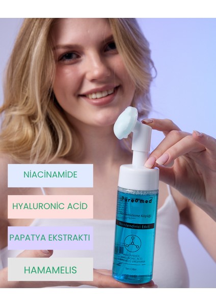 Niacinamide & Hyaluronik Acid Derinlemesine Yüz Temizleme Köpüğü | Fırçalı Derin Arınma | 150ML