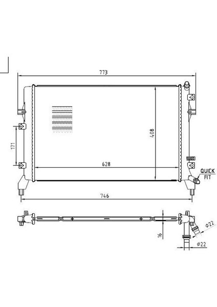 MGA-80494 - Su Radyatoru-Intercooler Brazıng (Vw Caddy 11- Golf 07-14 Passat 08-15 Audı A3 08-13 Skoda Octa