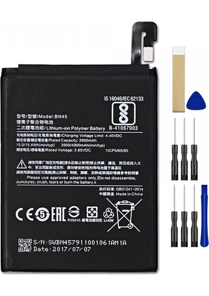 Xiaomi Redmi Note 5 Pro BN45 Batarya Pil Tamir Seti ve Pil Bandı