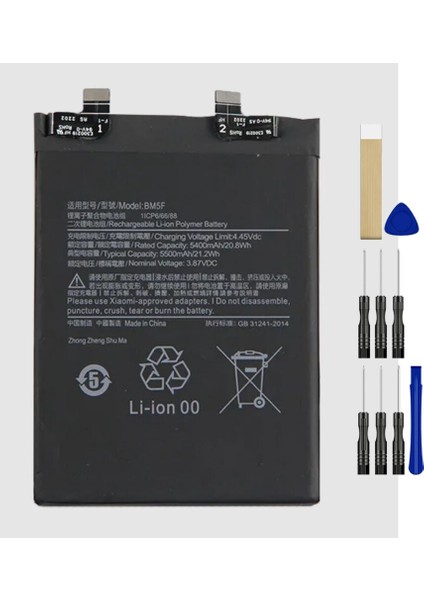 Xiaomi Redmi K50 BM5F Batarya Pil Tamir Seti ve Pil Bandı