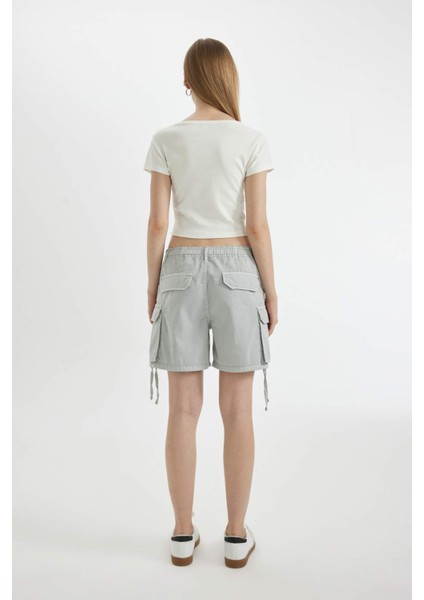 Coool Regular Fit Normal Bel Kısa Paça Gabardin Şort D1006AX24SM