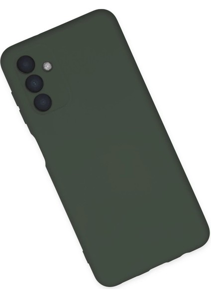 Samsung Galaxy A04S Kılıf Nano Içi Kadife Silikon - Koyu Yeşil - NFND1631-4883