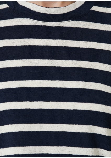 Skipper Çizgili Koyu Mavi Kadın Sweatshirt indirimleri