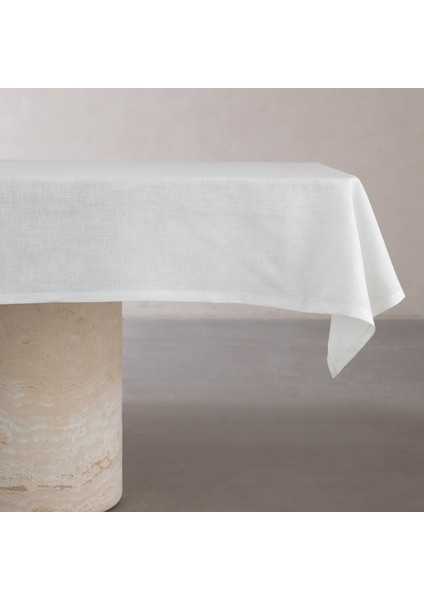 WHITNEY KETEN MASA ÖRTÜSÜ BEYAZ 140x180