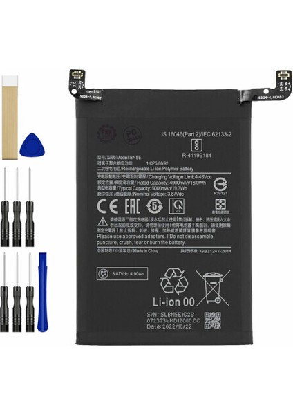 Xiaomi Redmi Note 11 Pro 5g BN5E Batarya Pil Tamir Seti ve Pil Bandı