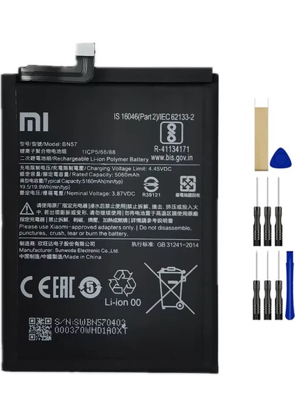 Xiaomi Poco X3 Pro BN57 Batarya Pil Tamir Seti ve Pil Bandı