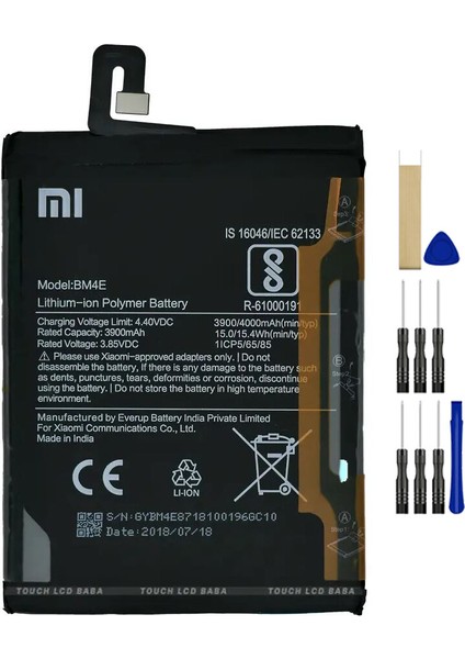 Xiaomi Poco F1 BM4E Batarya Pil Tamir Seti ve Pil Bandı