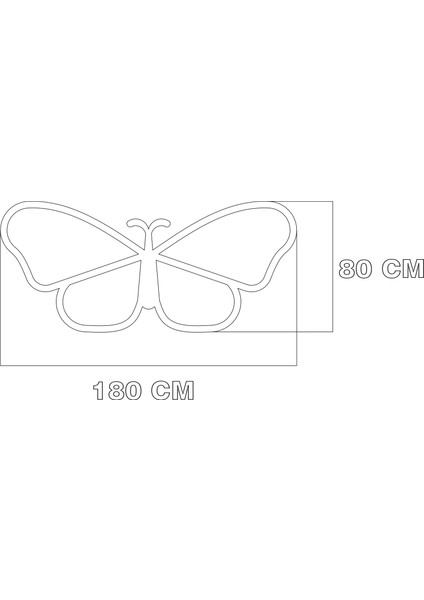 Butterfly Aynalı Yatak Başlığı - Ahşap Yatak Başlığı