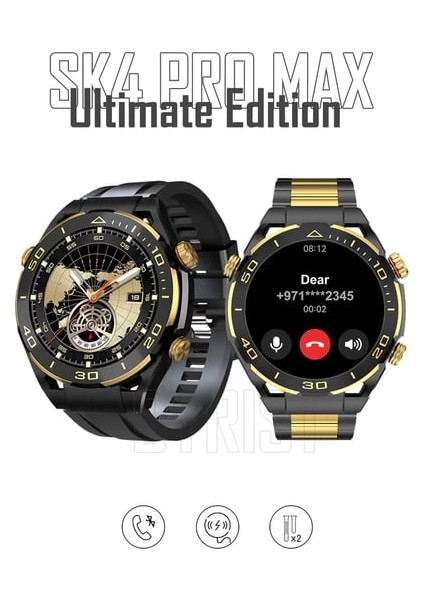 Sk4 Pormax Akıllı Saat Android-Ios Uyumlu 2 Kordon Hediye!!!