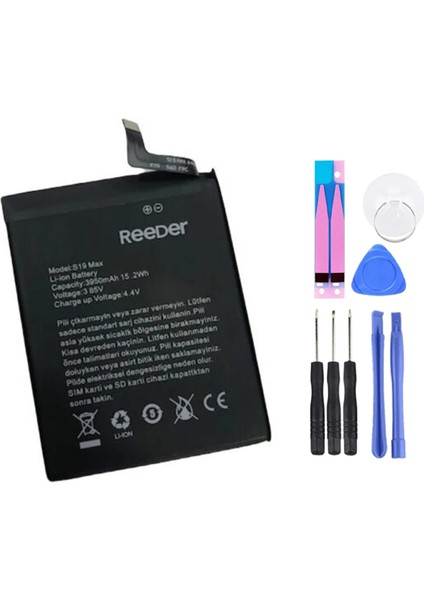 Reeder S19 Max Batarya Pil Tamir Seti ve Pil Bandı