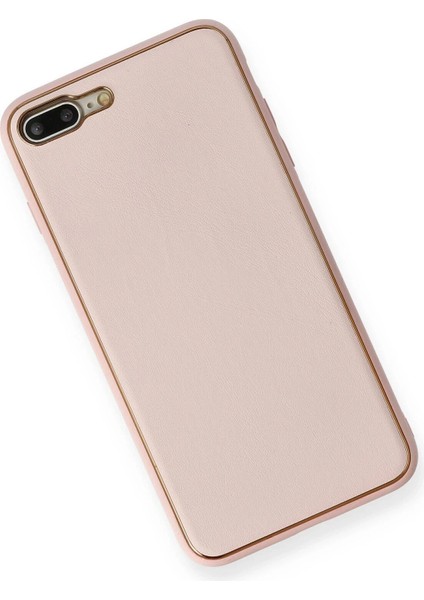 iPhone 7 Plus Kılıf Coco Deri Silikon Kapak - Pembe - NFND6408-5157