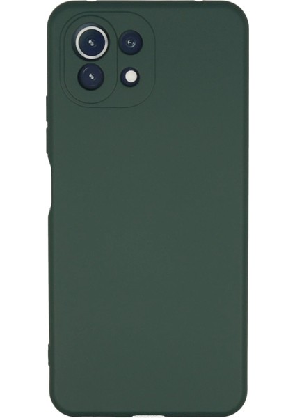 Xiaomi Mi 11 Lite Kılıf Nano Içi Kadife Silikon - Koyu Yeşil - NFND4722-7521