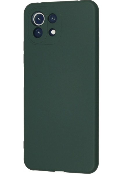 Xiaomi Mi 11 Lite Kılıf Nano Içi Kadife Silikon - Koyu Yeşil - NFND4722-7521 modelleri