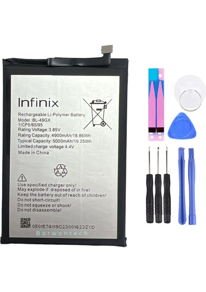 Infinix Note 7 BL-49GX Batarya Pil Tamir Seti ve Pil Bandı