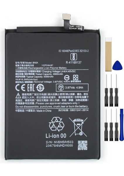 Xiaomi Redmi Note 10 5g BN5A Batarya Pil Tamir Seti ve Pil Bandı