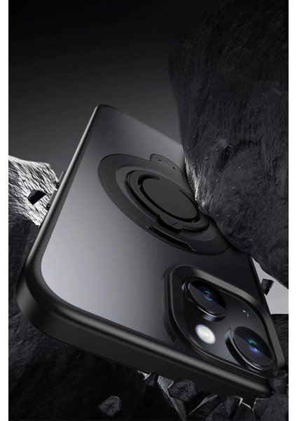 iPhone 12 Avatar 360 Dönen Magsafe Kapak - Lacivert - NFND4448-4615