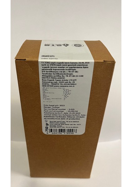 Organik Soya 750GR