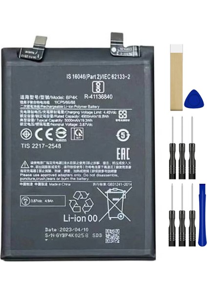 Xiaomi Redmi Note 12 Pro BP4K Batarya Pil Tamir Seti ve Pil Bandı
