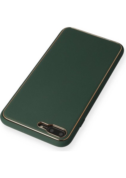 iPhone 7 Plus Kılıf Coco Deri Silikon Kapak - Yeşil - NFND7660-1936