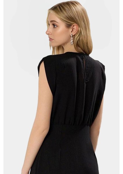Kadın A Line Midi Boy Polyester Dokuma Elbise Yaz Mevsimi Için Yüksek Kalite Konforlu Kesim modelleri