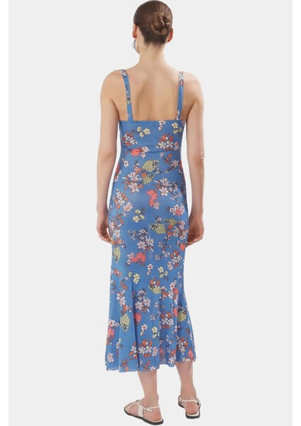 Maxi Elbise Çiçekli Desenli Bodycon Kalıp 94 Polyester 6 Elastan Yazlık Uzun Ömürlü Rahat ve Şık modelleri