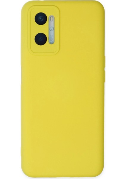 Oppo A96 Kılıf Nano Içi Kadife Silikon - Sarı - NFND5970-7721