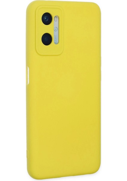 Oppo A96 Kılıf Nano Içi Kadife Silikon - Sarı - NFND5970-7721 modelleri