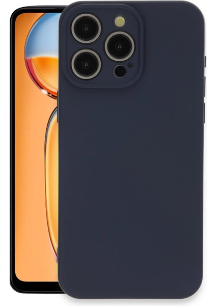 iPhone 15 Pro Max Kılıf Nano Içi Kadife Silikon - Lacivert - NFND6350-4546