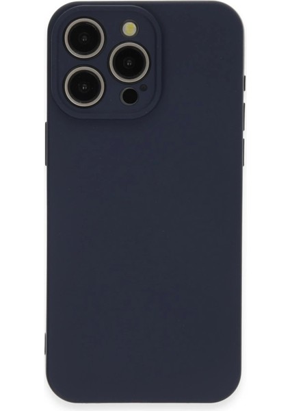 iPhone 15 Pro Max Kılıf Nano Içi Kadife Silikon - Lacivert - NFND6350-4546
