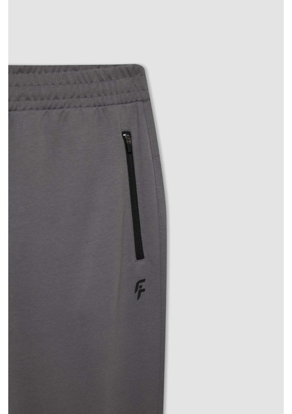 Fit Sporcu Jogger Eşofman Altı Slim Fit Dar Kesim Beli Paçası Lastikli Cepli Basic Düz D0928AX24AU