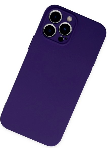 iPhone 13 Pro Kılıf Nano Içi Kadife Silikon - Mor - NFND4344-1034