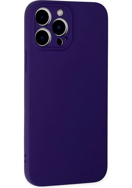 iPhone 13 Pro Kılıf Nano Içi Kadife Silikon - Mor - NFND4344-1034